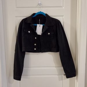 NWT cropped black jacket